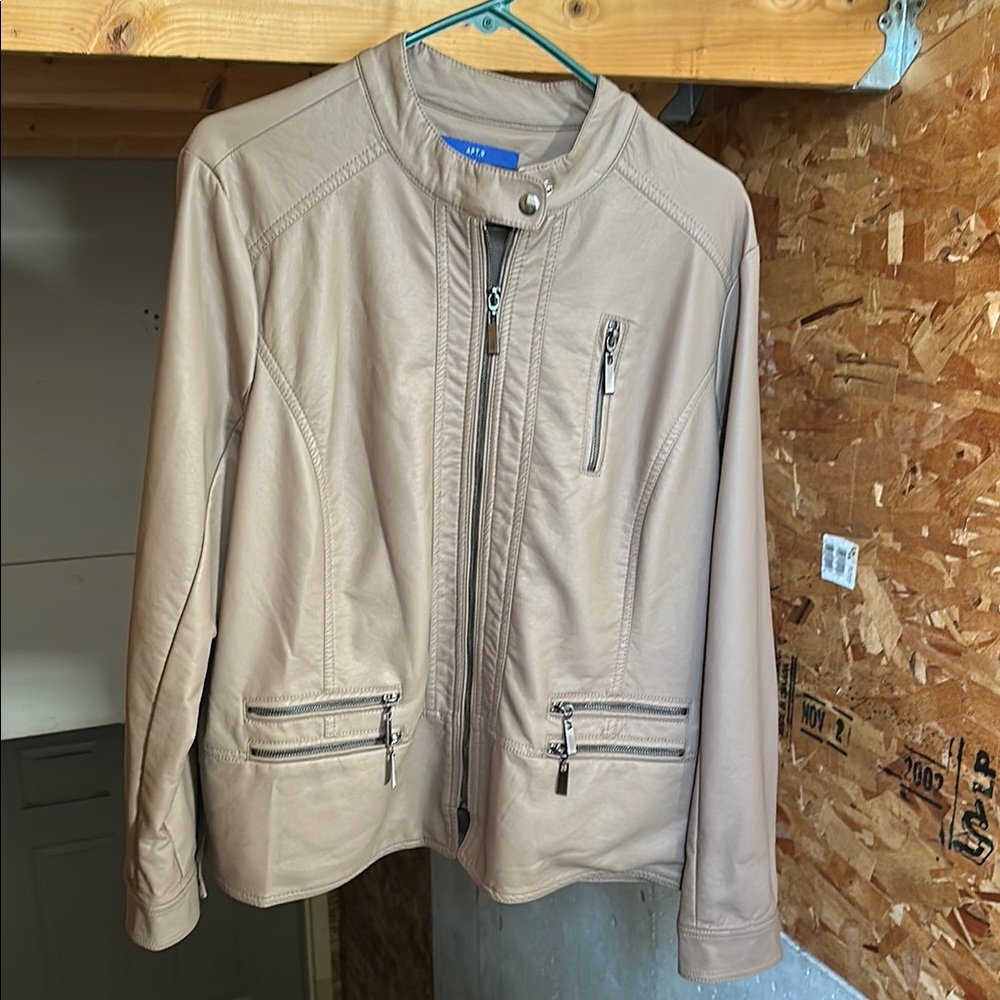 Apt 9 Elegant Tan (light brown)Faux Leather Jacket